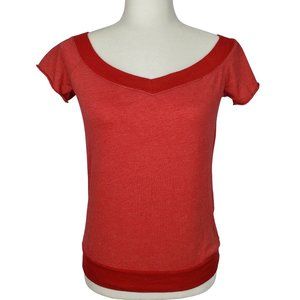 Urban Outfitters Charlotte Women's Off Shoulder Top Medium Tomato Red